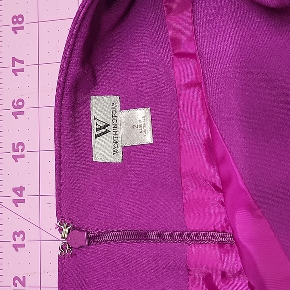 Womens 5 pencil skirts size 2 Worthington black red blue pink green knee length - Picture 5 of 11